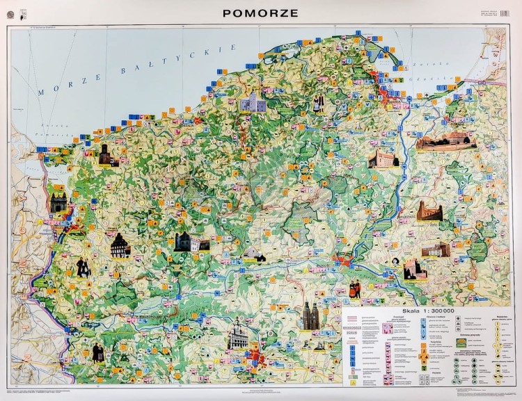 Pomorze mapa ścienna krajobrazowa. Nowa Era