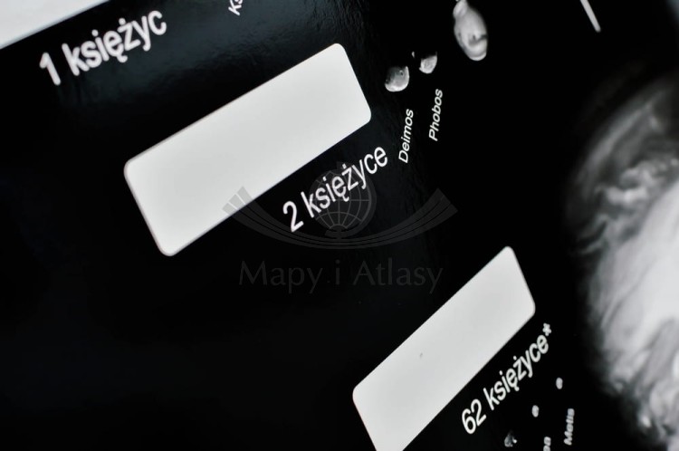 Planety i księżyce Układu Słonecznego. Plansza edukacyjna Nowa Era. Fragment 11