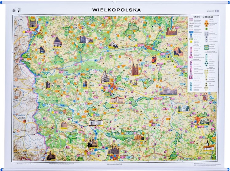 Wielkopolska. Mapa ścienna krajobrazowa. Nowa Era