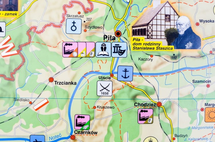 Wielkopolska. Mapa ścienna krajobrazowa. Nowa Era. Fragment 3