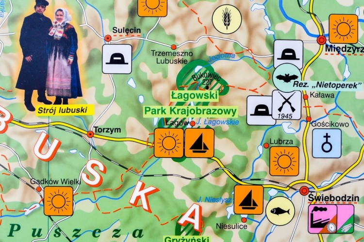 Wielkopolska. Mapa ścienna krajobrazowa. Nowa Era. Fragment 4