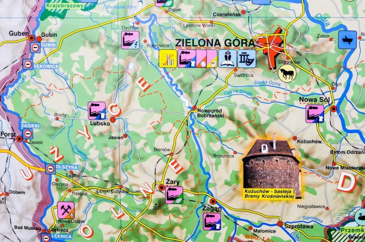 Wielkopolska. Mapa ścienna krajobrazowa. Nowa Era. Fragment 5