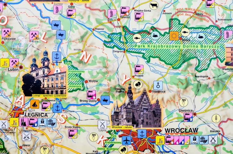 Wielkopolska. Mapa ścienna krajobrazowa. Nowa Era. Fragment 6