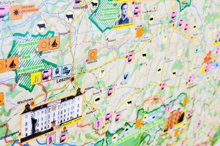 Wielkopolska. Mapa ścienna krajobrazowa. Nowa Era. Fragment 10