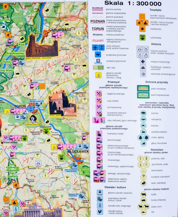 Wielkopolska. Mapa ścienna krajobrazowa. Nowa Era. Legenda