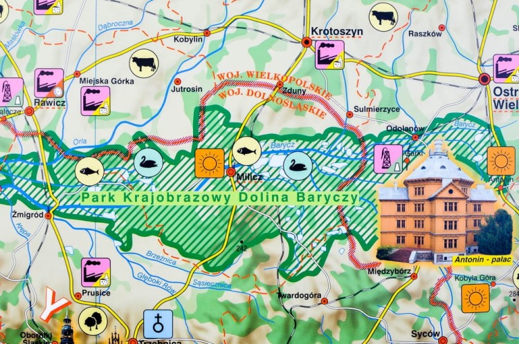 Wielkopolska. Mapa ścienna krajobrazowa. Nowa Era. Fragment 9