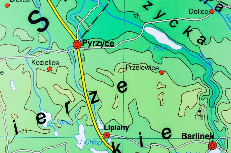 Wielkopolska. Mapa ścienna fizyczna. Nowa Era. Fragment 7