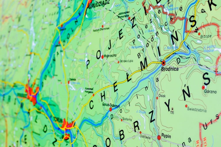 Wielkopolska. Mapa ścienna fizyczna. Nowa Era. Fragment 9