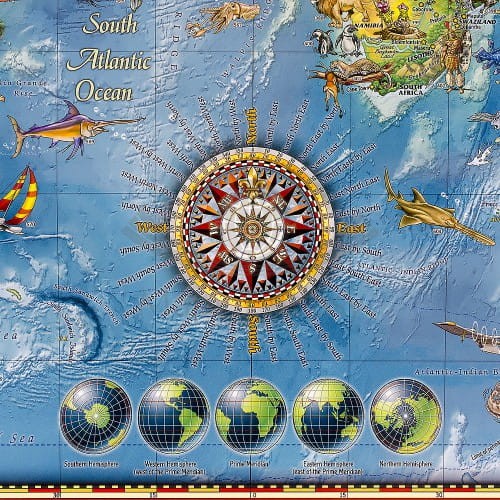 Świat Amazing World. Mapa ścienna dla dzieci. Fragment 7