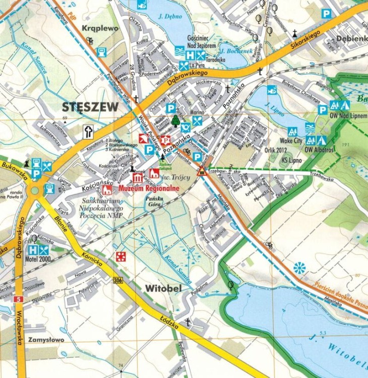 Wielkopolski Park Narodowy 1:20 000. Mapa turystyczna wydawnictwa TopMapa. Fragment 1