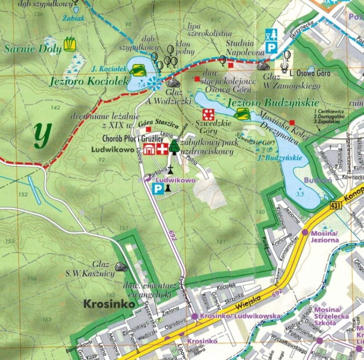 Wielkopolski Park Narodowy 1:20 000. Mapa turystyczna wydawnictwa TopMapa. Fragment 2