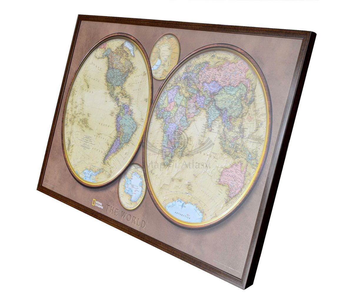 Świat. Półkule. Mapa ozdobna. Wersja magnetyczna. National Geographic