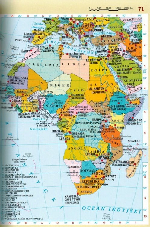 Atlas świata podręczny. Idealny dla krzyżówkowiczów. Wydawnictwo: Demart. Przykładowa strona 3
