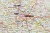 Niemcy Południowe. Mapa ścienna administracyjno-drogowa. Fragment 2