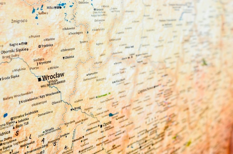 Polska. Mapa ścienna turystyczna. Fragment 11