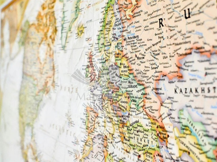 Świat 1:29 772 000. Mapa ścienna polityczna, ekskluzywna. Laminat błysk. Wydawnictwo: National Geographic. Fragment 6