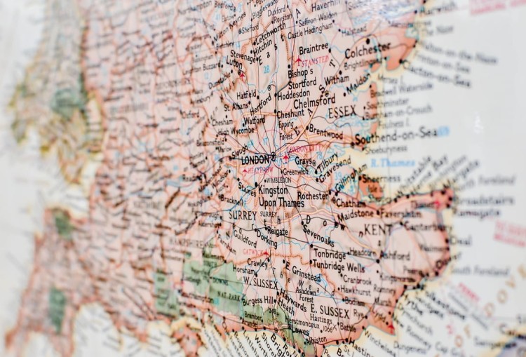 Wielka Brytania i Irlandia. Mapa ścienna ekskluzywna. National Geographic. Fragment 5