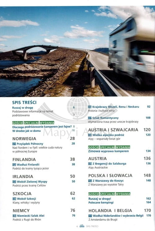 Europa na czterech kółkach. Przewodnik wydawnictwa Pascal. Spis treści 1
