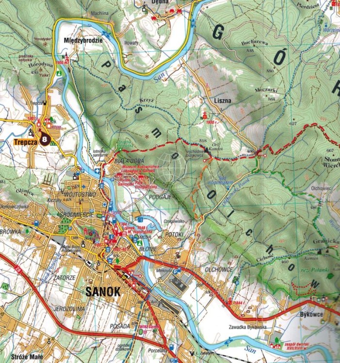 Cichy memoriał. Mapa bieszczadzkich murali Arkadiusza Andrejkowa wydawnictwa Compass. Fragment 1