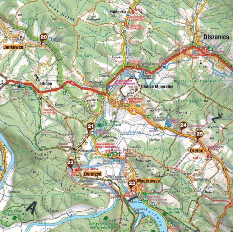 Cichy memoriał. Mapa bieszczadzkich murali Arkadiusza Andrejkowa wydawnictwa Compass. Fragment 2
