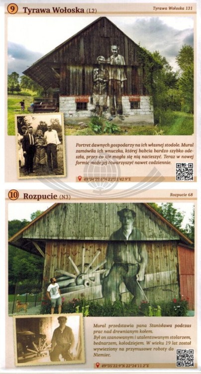 Cichy memoriał. Mapa bieszczadzkich murali Arkadiusza Andrejkowa wydawnictwa Compass. Informator 1