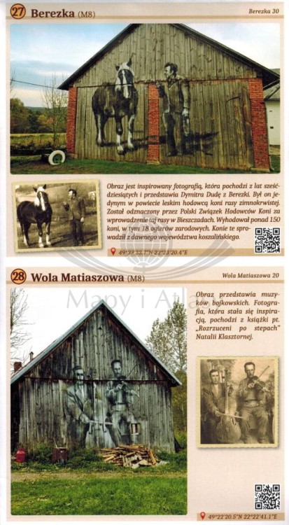 Cichy memoriał. Mapa bieszczadzkich murali Arkadiusza Andrejkowa wydawnictwa Compass. Informator 2