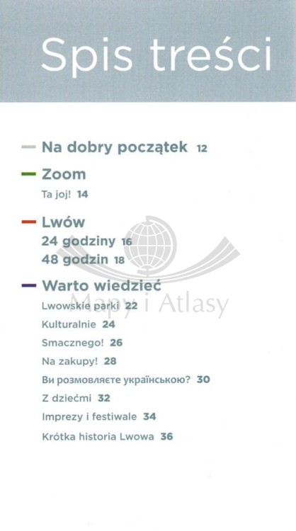 Lwów. Przewodnik Lajt wydawnictwa Pascal. Spis treści 1