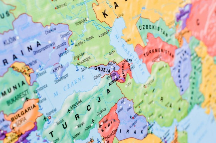 Świat 1:26 000 000. Dwustronna mapa ścienna wydawnictwa Meridian. Polityczna. Fragment 5
