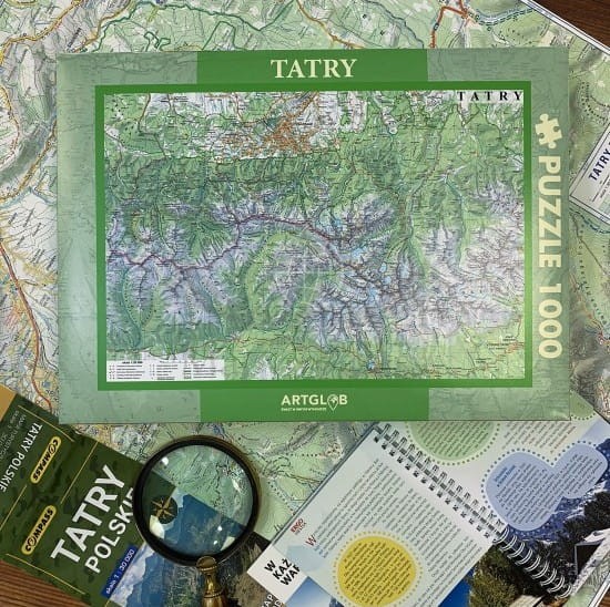 Tatry mapa turystyczna. Puzzle 1000 elementów