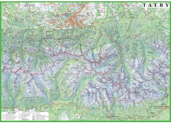 Tatry mapa turystyczna. Puzzle 1000 elementów