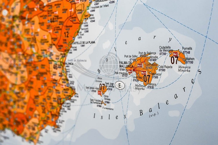 Europa 1:3 600 000. Mapa kodowa w ramie Wydawnictwa Piętka. Fragment 5