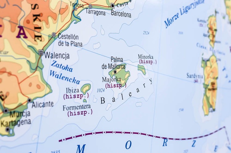 Europa 1:4 500 000. Mapa fizyczna do wpinania Wydawnictwa Piętka. Fragment 7