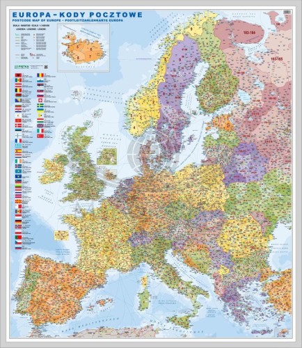 Europa 1:3 600 000. Mapa kodowa magnetyczna Wydawnictwa Piętka