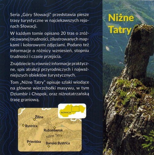 Niżne Tatry. Przewodnik turystyczny wydawnictwa Sklep Podróżnika. Okładka tył