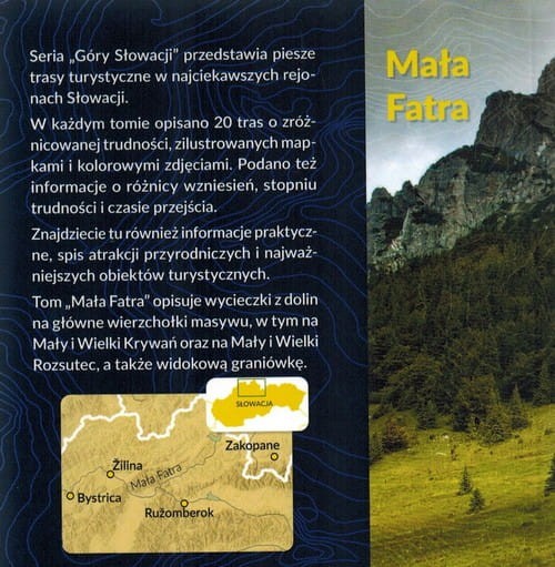 Mała Fatra. Przewodnik turystyczny wydawnictwa Sklep Podróżnika. Okładka tył