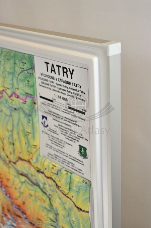 Tatry 1:66 666. Mapa plastyczna (trójwymiarowa). Rama aluminiowa. Fragment ramy 2