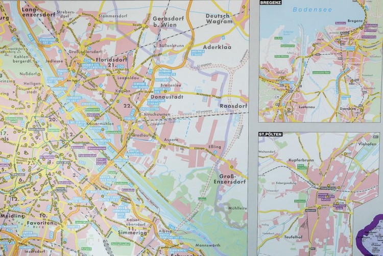 Austria 1:500 000. Mapa ścienna kodowa wydawnictwa Freytag & Berndt. Fragment 8