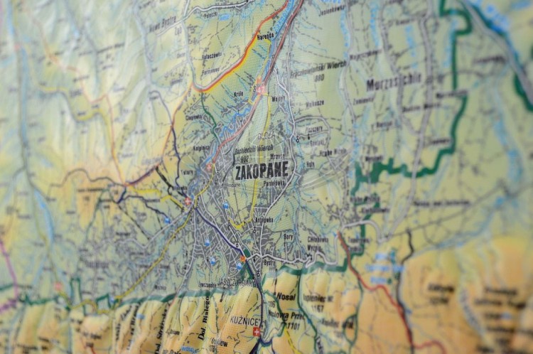 Tatry 1:66 666. Mapa plastyczna (trójwymiarowa). Rama aluminiowa. Fragment 4