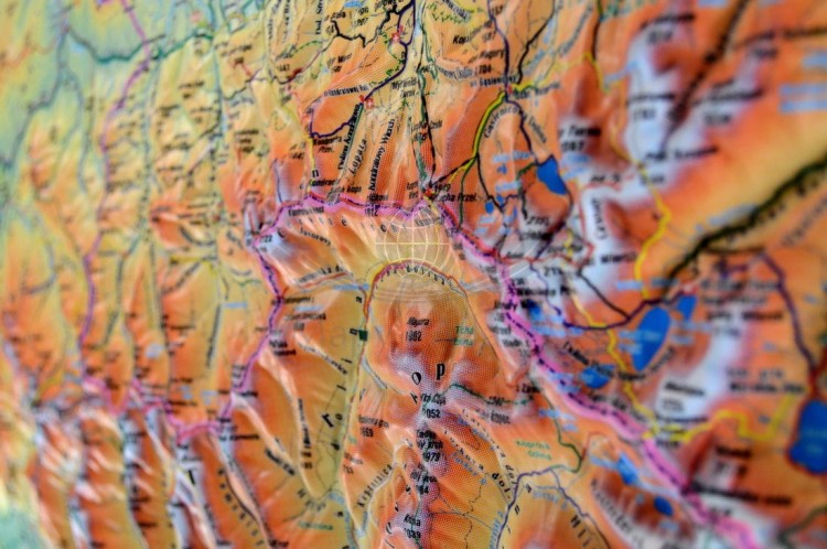 Tatry 1:66 666. Mapa plastyczna (trójwymiarowa). Rama aluminiowa. Fragment 5