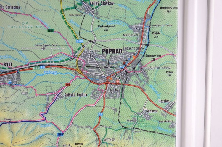 Tatry 1:66 666. Mapa plastyczna (trójwymiarowa). Rama aluminiowa. Fragment 9