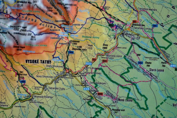 Tatry 1:66 666. Mapa plastyczna (trójwymiarowa). Rama aluminiowa. Fragment 7