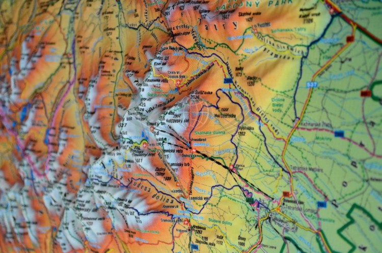 Tatry 1:66 666. Mapa plastyczna (trójwymiarowa). Rama aluminiowa. Fragment 8