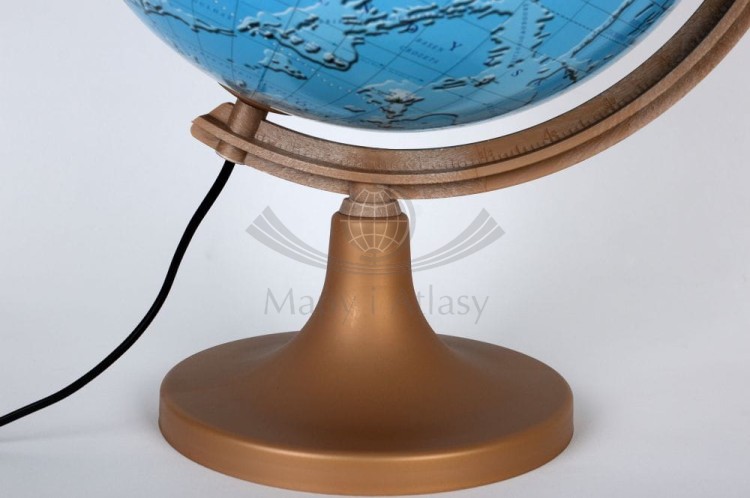 Globus fizyczny 32 cm. Podświetlany 3D. Plastikowa podstawa. Podstawa