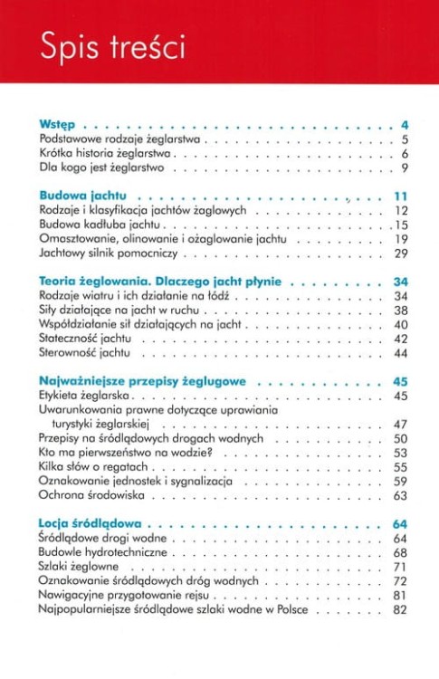 Atlas żeglarski. Kompendium dla żeglarza jachtowego wydawnictwa SBM. Spis treści 1