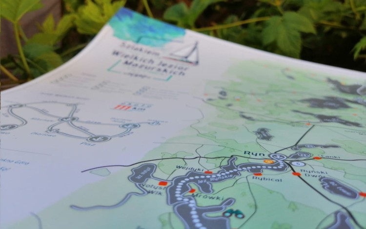 Mazury. Szlakiem Wielkich Jezior Mazurskich. Mapa zdrapka. Fragment 4