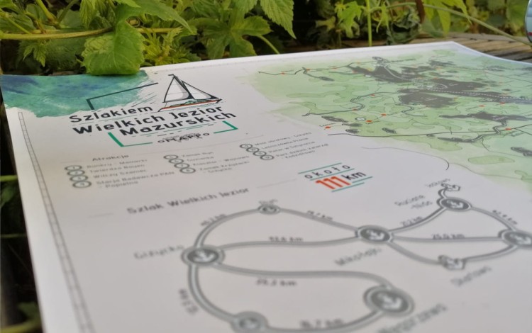 Mazury. Szlakiem Wielkich Jezior Mazurskich. Mapa zdrapka. Fragment 5