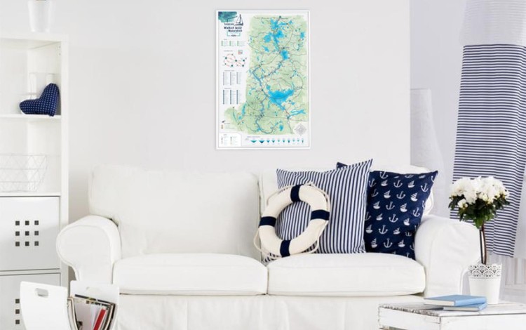 Mazury. Szlakiem Wielkich Jezior Mazurskich. Mapa zdrapka. Przykład oprawy i aranżacji 2