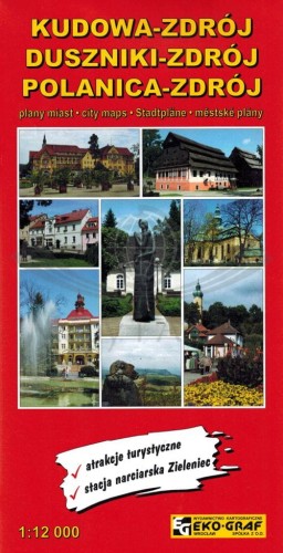 Kudowa, Duszniki, Polanica-Zdrój. Mapa / Plan miasta wydawnictwa Eko-Graf. Okładka