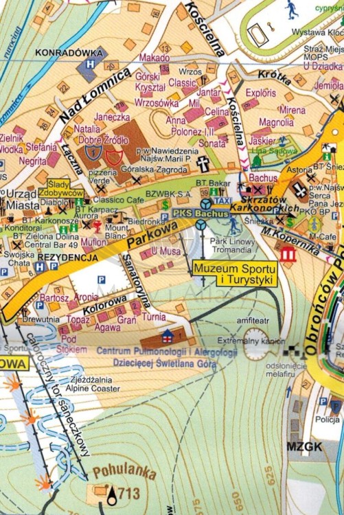 Karpacz 1:7 500. Mapa / Plan miasta wydawnictwa Galileos. Fragment 1