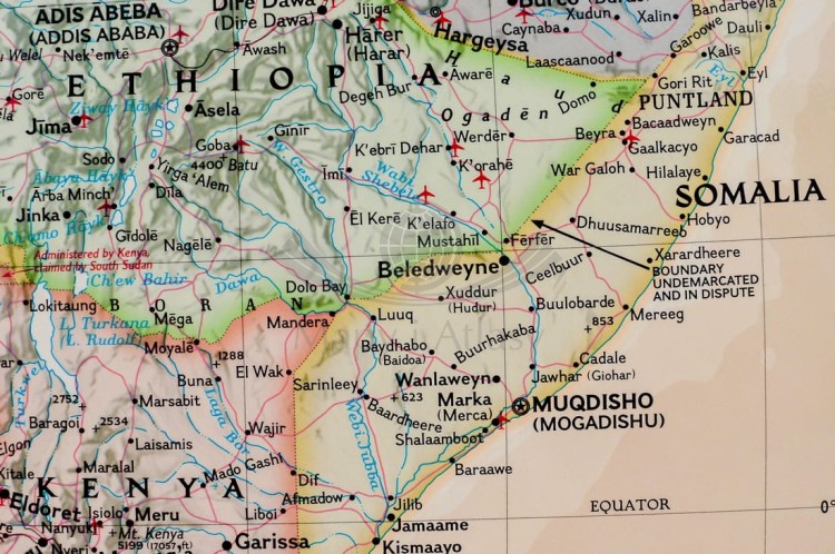 Afryka 1:14 244 000. Mapa ścienna ekskluzywna wydawnictwa National Geographic. Fragment 3